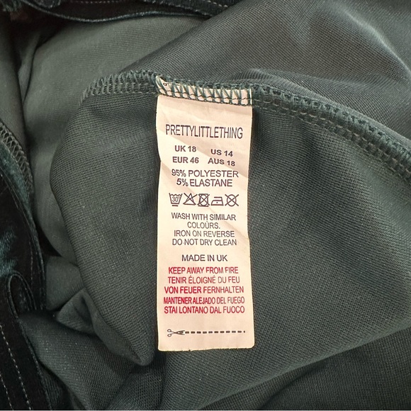 Emerald Green Velvet Cold Shoulder Blazer Dress Plus Size US 14 - Picture 7 of 11